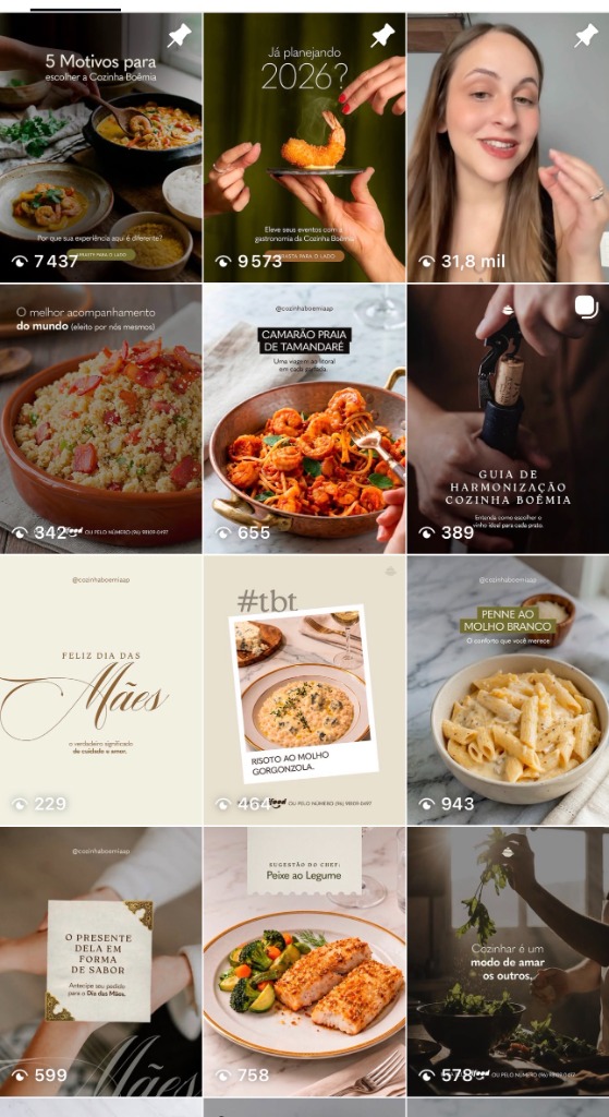 Instagram Cozinha Boêmia Grid