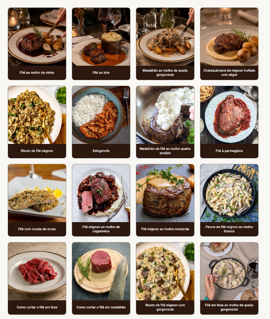 Arsenal de Receitas Filé Mignon